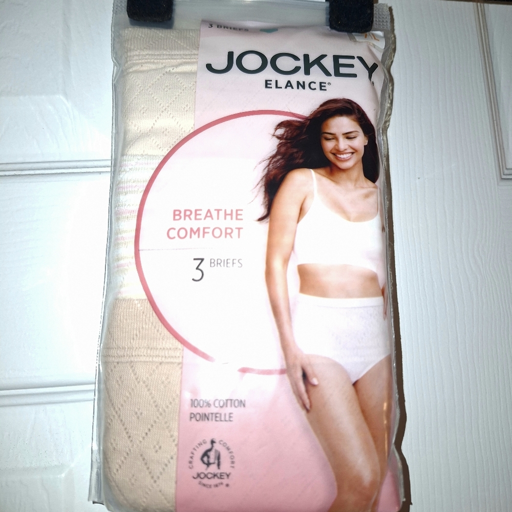 Jockey Elance Cotton Pointelle Briefs 3 Pair Package